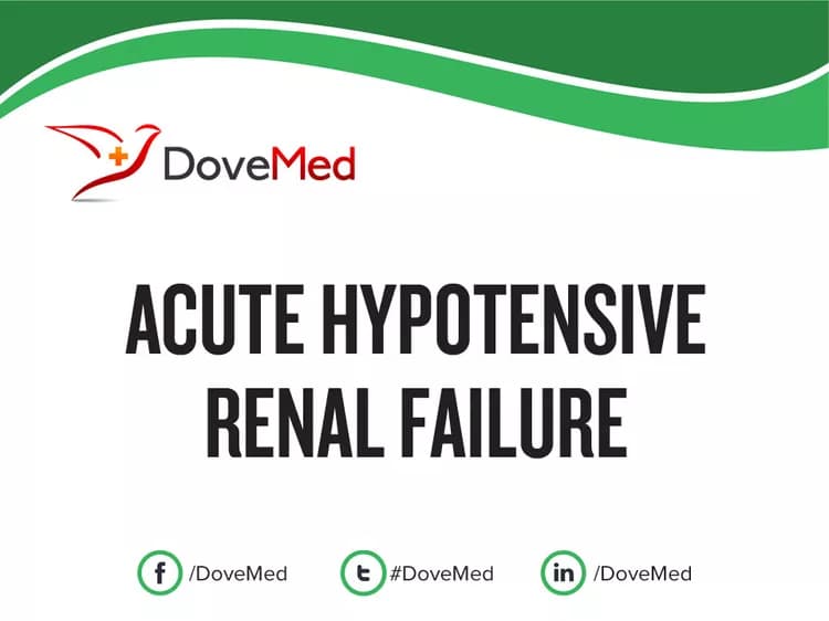 Acute Hypotensive Renal Failure