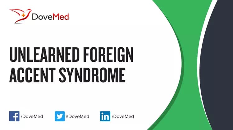 Unlearned Foreign Accent Syndrome