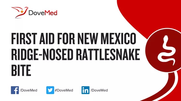 First Aid for New Mexico Ridge-Nosed Rattlesnake Bite