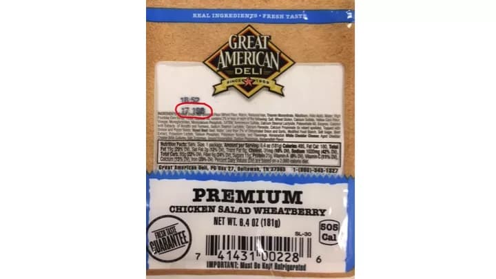 Great American Deli Issues Allergy Alert On Undeclared Egg And Soy In Premium Chicken Salad Wheatberry Sandwich