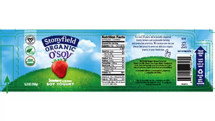 Stonyfield Announces Nationwide Voluntary Recall Of Specific Code Date Of Strawberry O'Soy Soy Yogurt